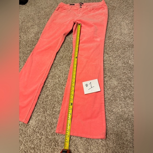 Women’s Wild Fable Low Rise Corduroy Flare Jeans Coral Pink Size 12 - Picture 8 of 11